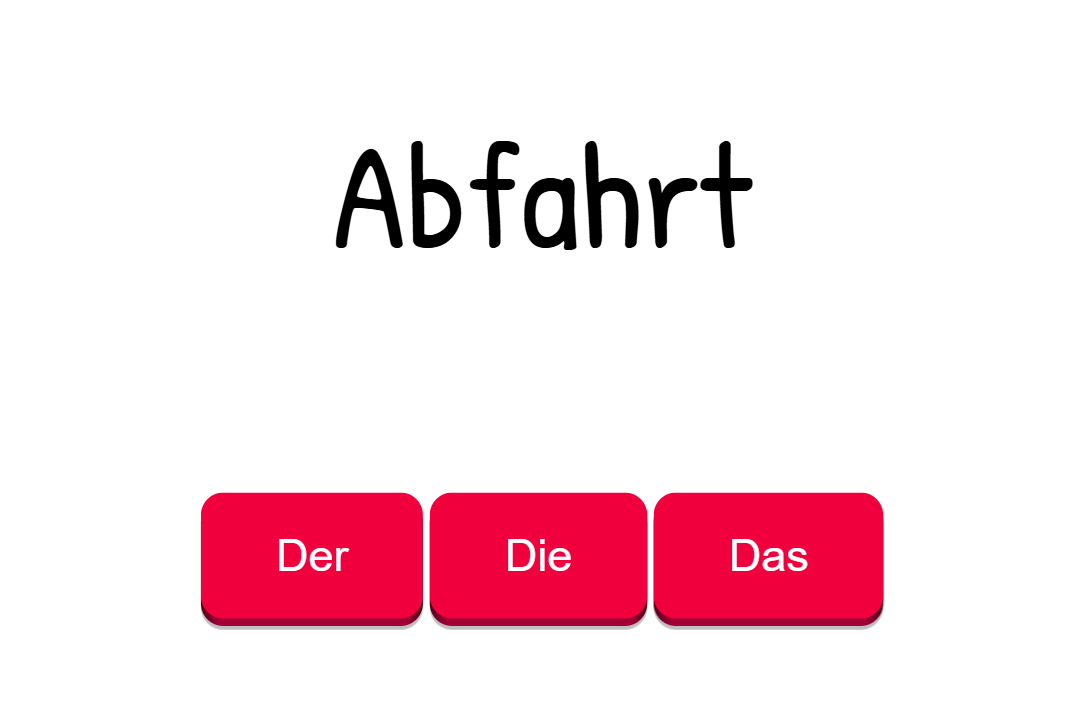 [Project] Learn Der Die Das (German articles)